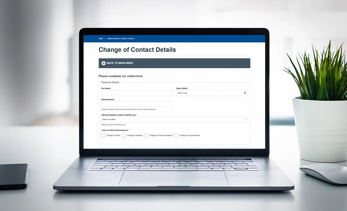 change contact details form
