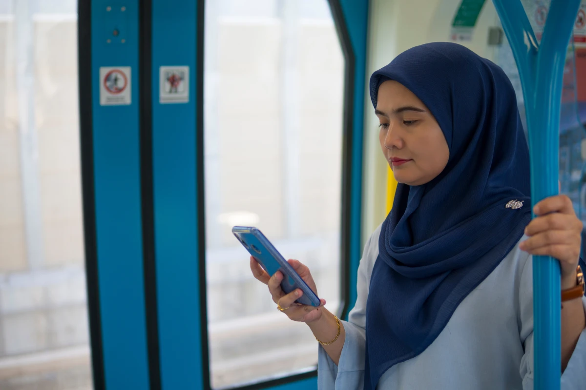 a person using a phone